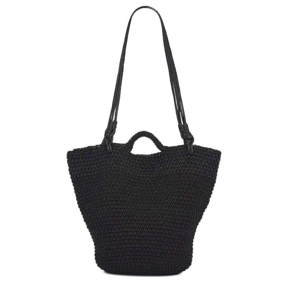 CLEOBELLA Crochet Basket Bag in Black